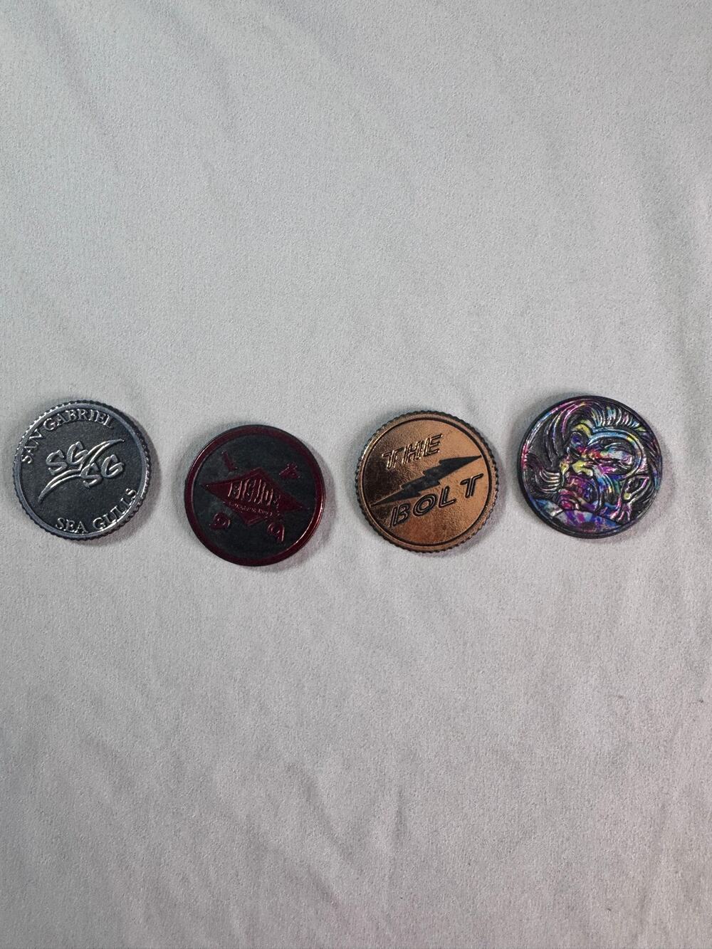 Vintage 90s J&K K-Hitters POG Slammers Lot 4 Plastic Big Joe The Bolt